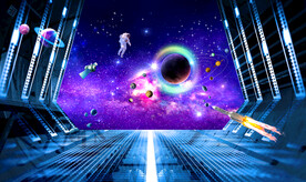 科幻星空背景墙