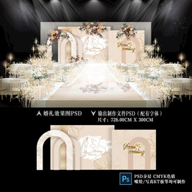 香槟色婚礼背景