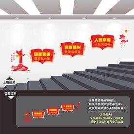 党建楼梯文化墙