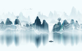 抽象山水画