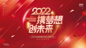 原创红色2022年企业新年年会