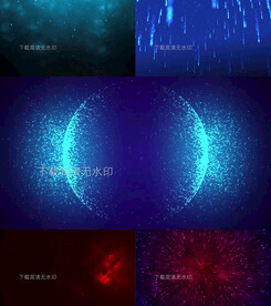 4K高抽象渐变粒子发光动画背景