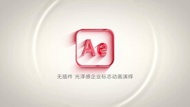 光泽感干净透明LOGO演绎动画