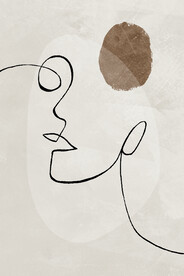 抽象线条人物玄关装饰画