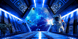 3D宇宙星空地板地画