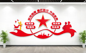 四有军人文化墙