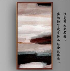 北欧风抽象油画玄关装饰画