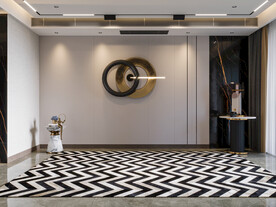 现代轻奢客厅沙发背景墙