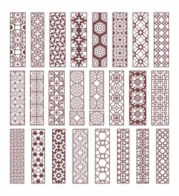 中式矢量雕花花纹