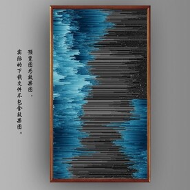 抽象光影几何条纹玄关装饰画