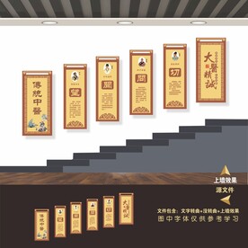 中医楼梯文化墙