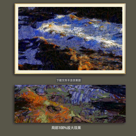 轻奢手绘抽象油画装饰画