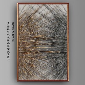 光影抽象线条风景装饰画