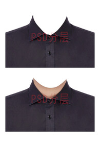 男款黑色衬衫证件照衣服素材