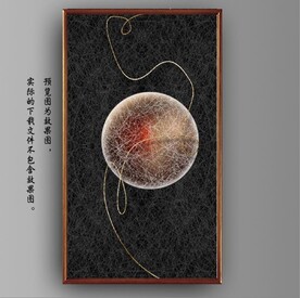 光影抽象几何风景玄关装饰画