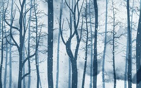 简约抽象森林树林背景墙