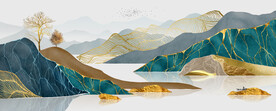 轻奢装饰画 山水风景画