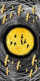 新中式抽象线条玄关