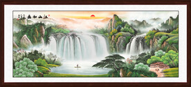旭日东升国画