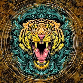 中式老虎装装饰画