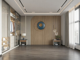 现代轻奢卧室背景墙