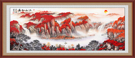 旭日东升国画