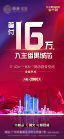 地产高端火爆地铁紫红首付数字