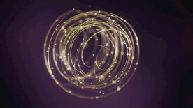 金色华丽流动光线条蒙太奇视频