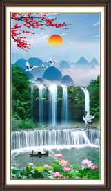 竖幅山水画