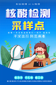 核酸检测采样宣传海报