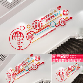网络安全楼道文化墙