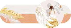 装饰画 羽毛 美女
