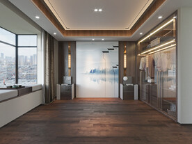 中式卧室背景墙