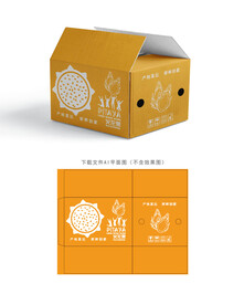 火龙果快递箱 