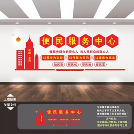 社区便民服务中心文化墙