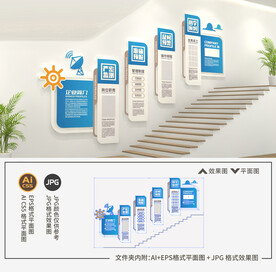 气象局楼梯文化墙