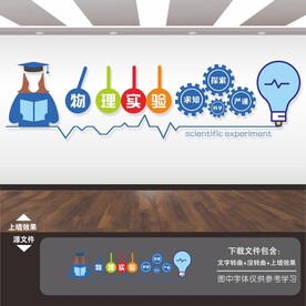 物理实验室文化墙