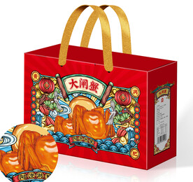 大闸蟹包装平面图