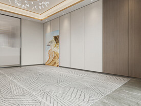 现代极简 轻奢客厅 空场景