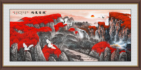 鸿运当头国画