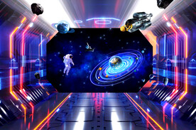 酒吧KTV科幻星空背景