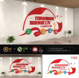 党建统领统筹文化墙