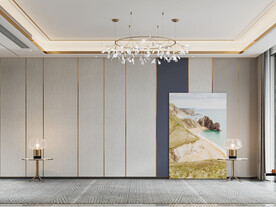 现代极简 轻奢客厅 空场景