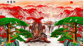 迎客松装饰画