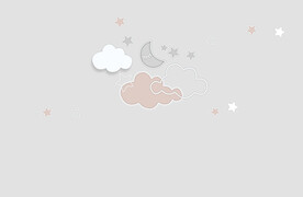 卡通儿童房星星月亮背景壁画