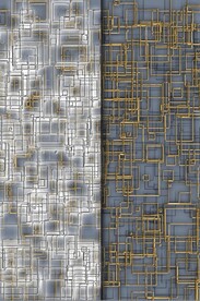 3D抽象金属线条玄关装饰画