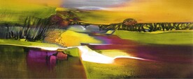 轻奢装饰画 抽象山水画 油画