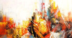 轻奢装饰画 抽象油画 彩绘