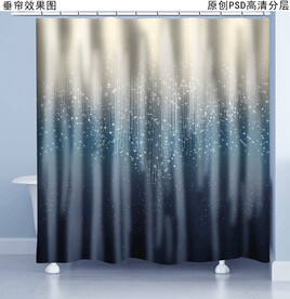 北欧抽象浴帘