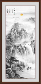 竖幅山水画